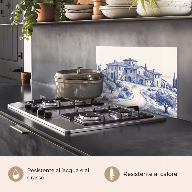 Paraschizzi cucina - Rustico - Tenuta - Blu — 2