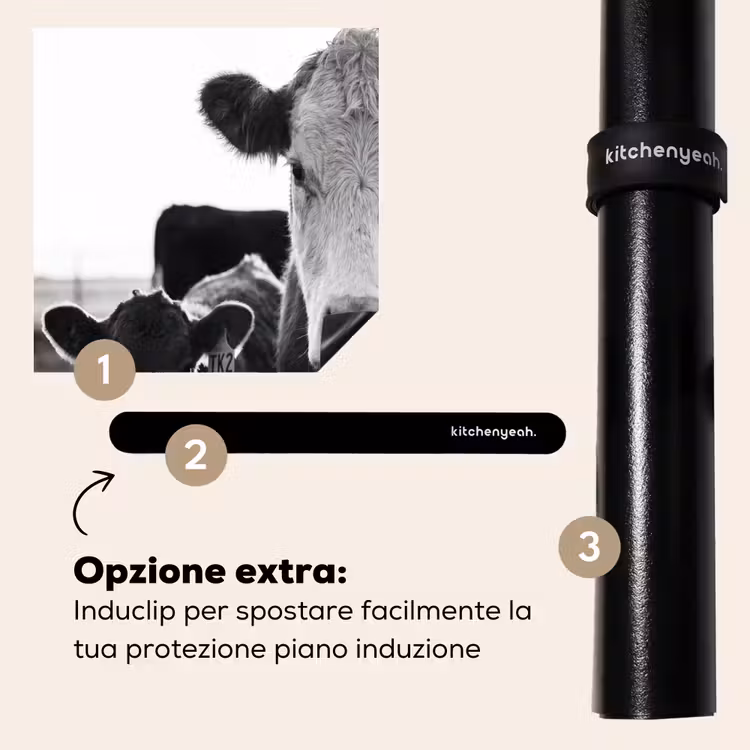 Protezione piano induzione - Mucche - Bianco e nero — 8