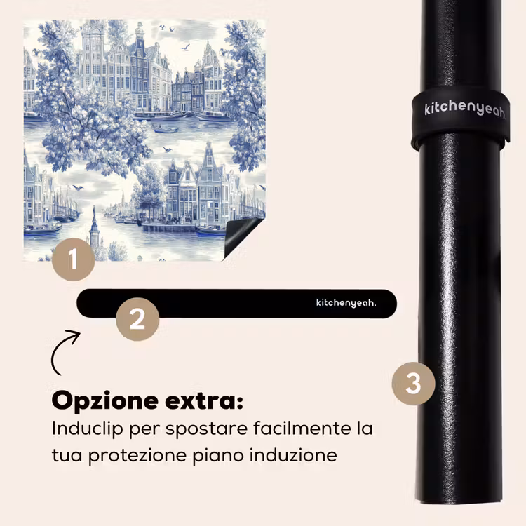 Protezione piano induzione - Case - Alberi - Acqua - Uccelli - Blu — 8