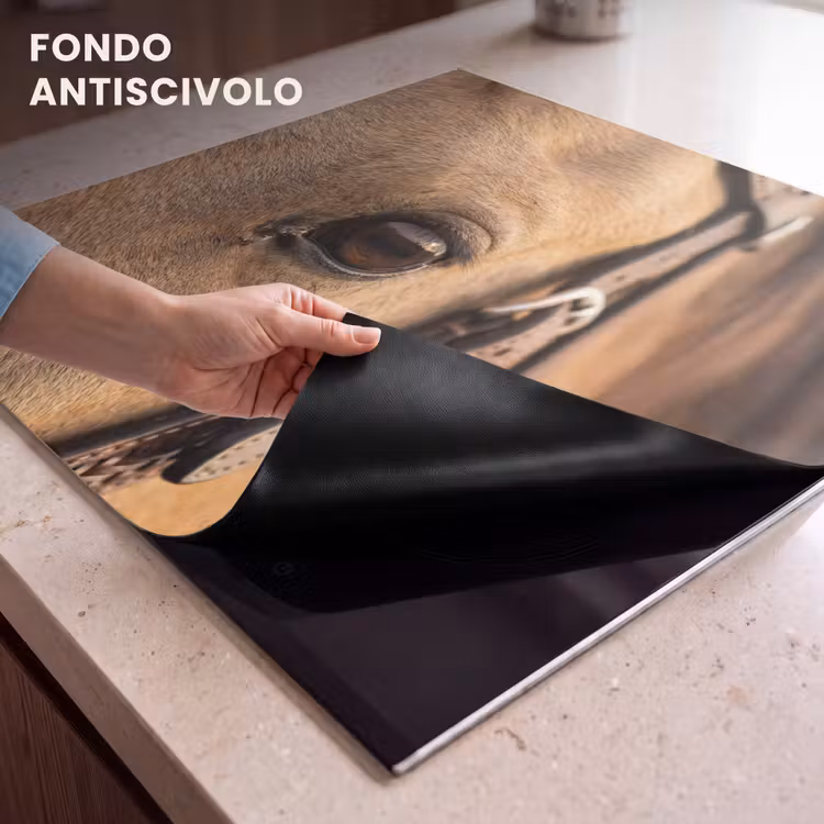 Protezione piano induzione - Cavallo - Occhio - Marrone — 6