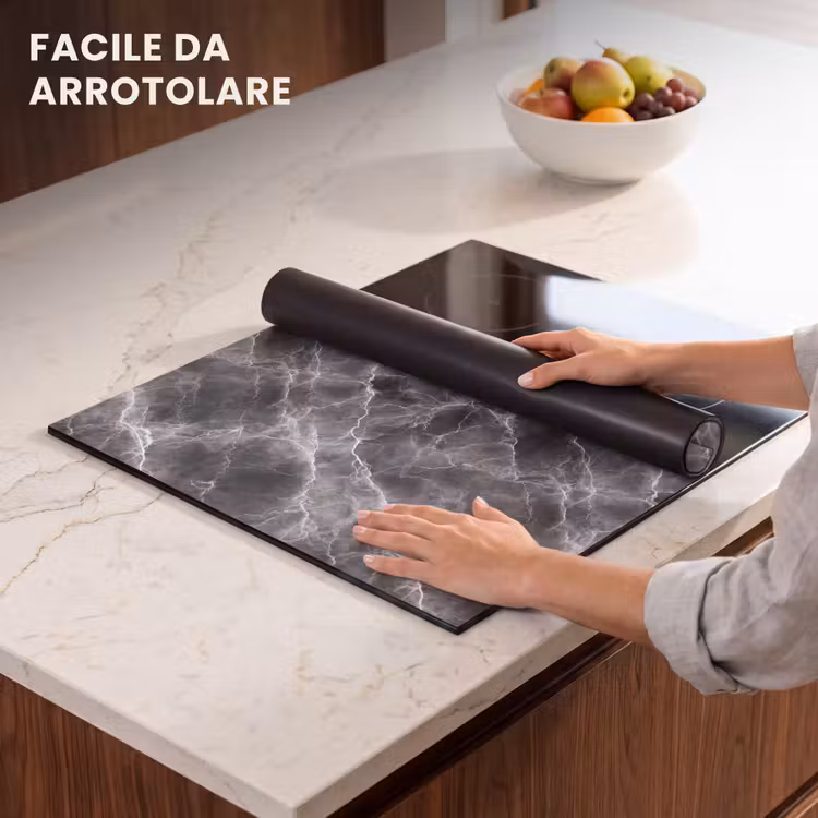 Protezione piano induzione - Grigio scuro - Fulmine - Marmo — 7
