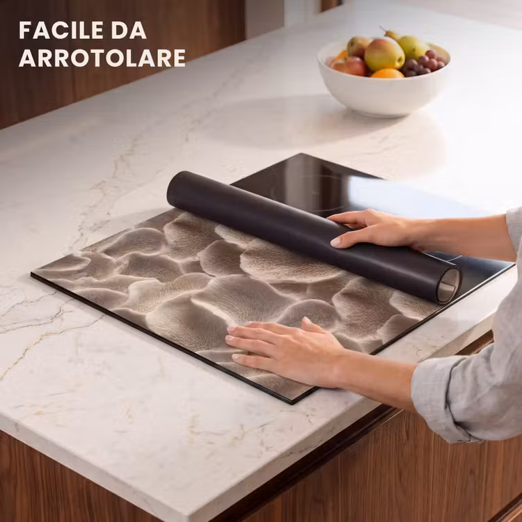 Protezione piano induzione - Forma a ventaglio - Beige - Struttura in fibra — 7