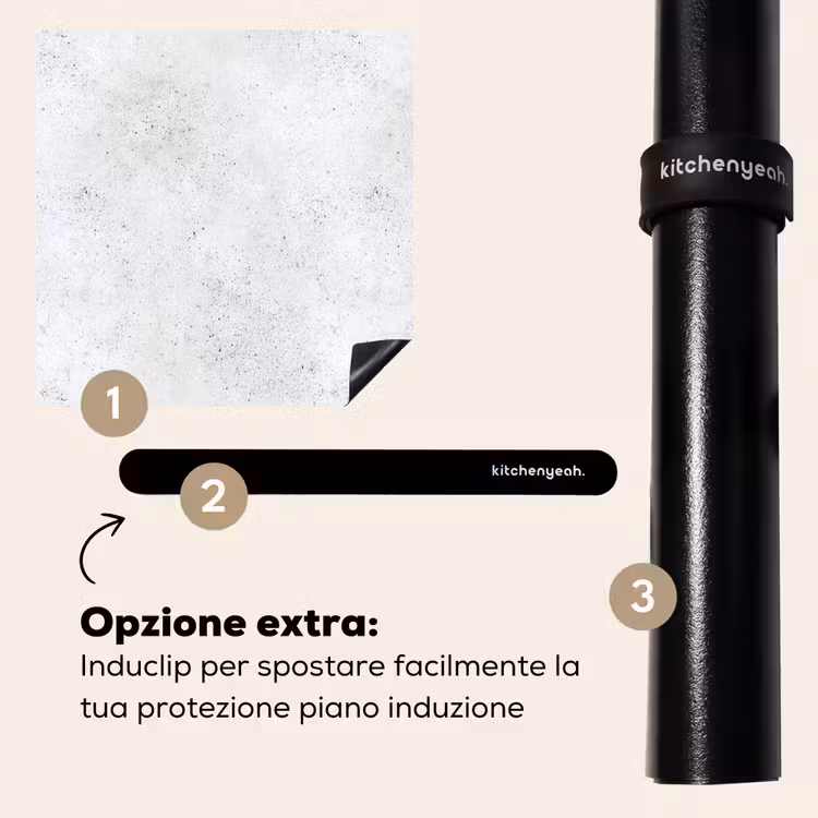 Protezione piano induzione - Grigio chiaro - Struttura in cemento - Sottile — 8