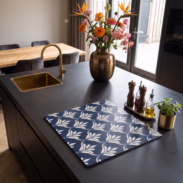 Protezione piano induzione - Moderno - Design - Blu — 2
