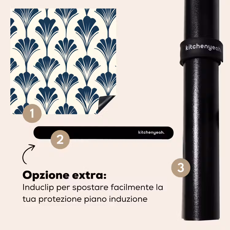 Protezione piano induzione - Classico - Motivo - Blu — 8
