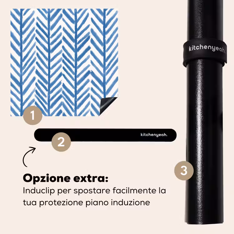 Protezione piano induzione - Motivo - Striscia - Blu — 8