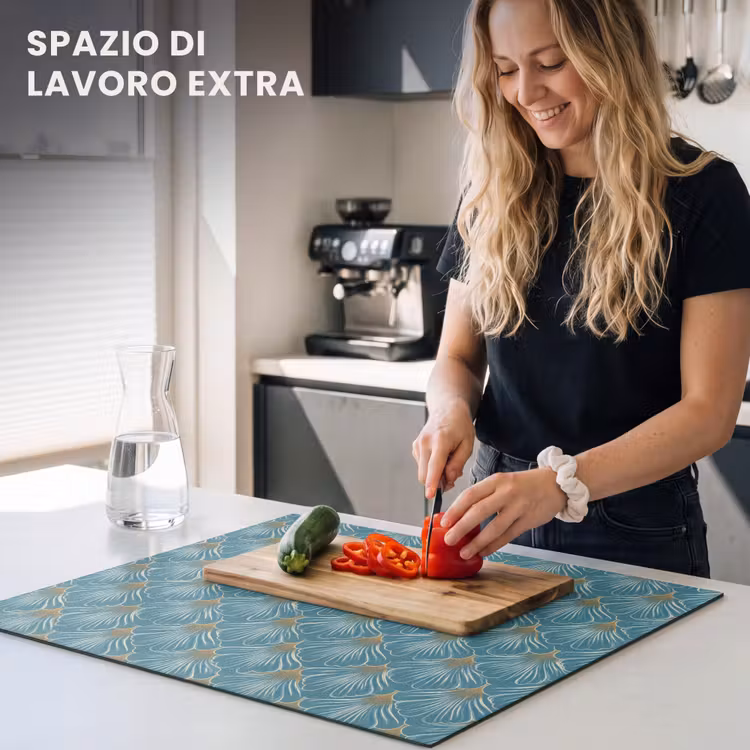 Protezione piano induzione - Simmetrico - Motivo - Blu — 5