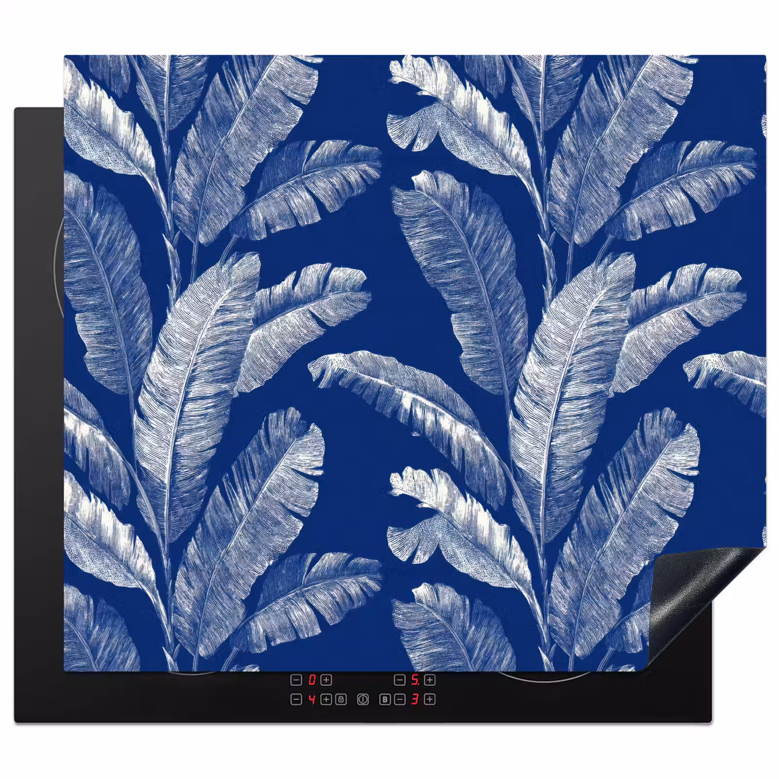 Protezione piano induzione - Foglia - Palma - Blu — 1