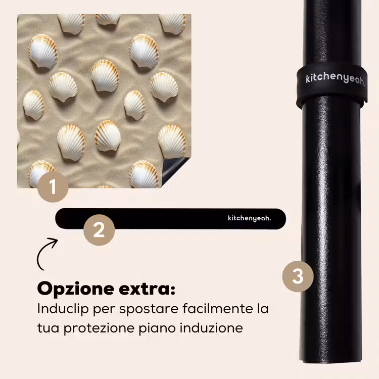 Protezione piano induzione - Conchiglie - Sabbia - Marittimo — 8