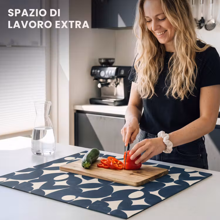 Protezione piano induzione - Moderno - Geometrico - Blu — 5