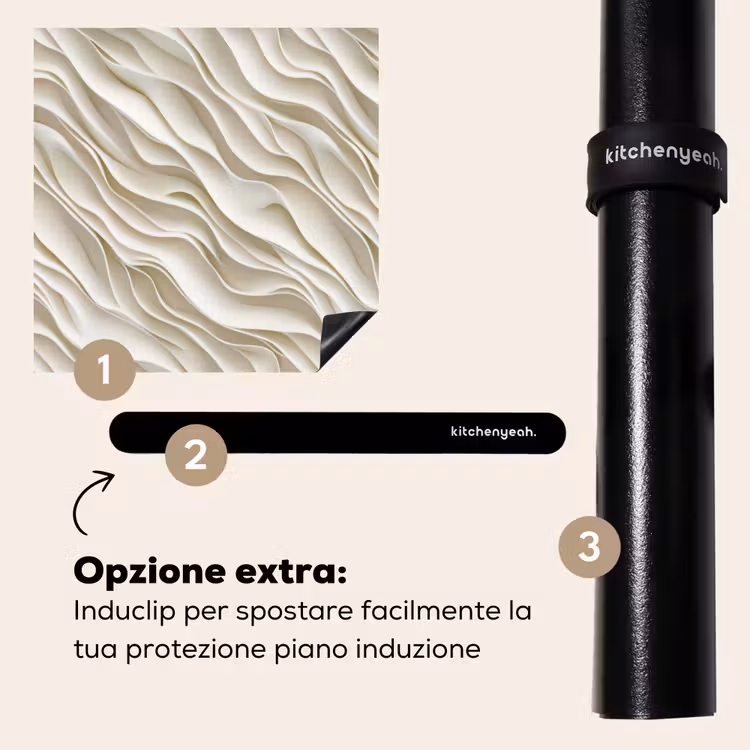 Protezione piano induzione - Onde - Bianco - Minimalista — 8
