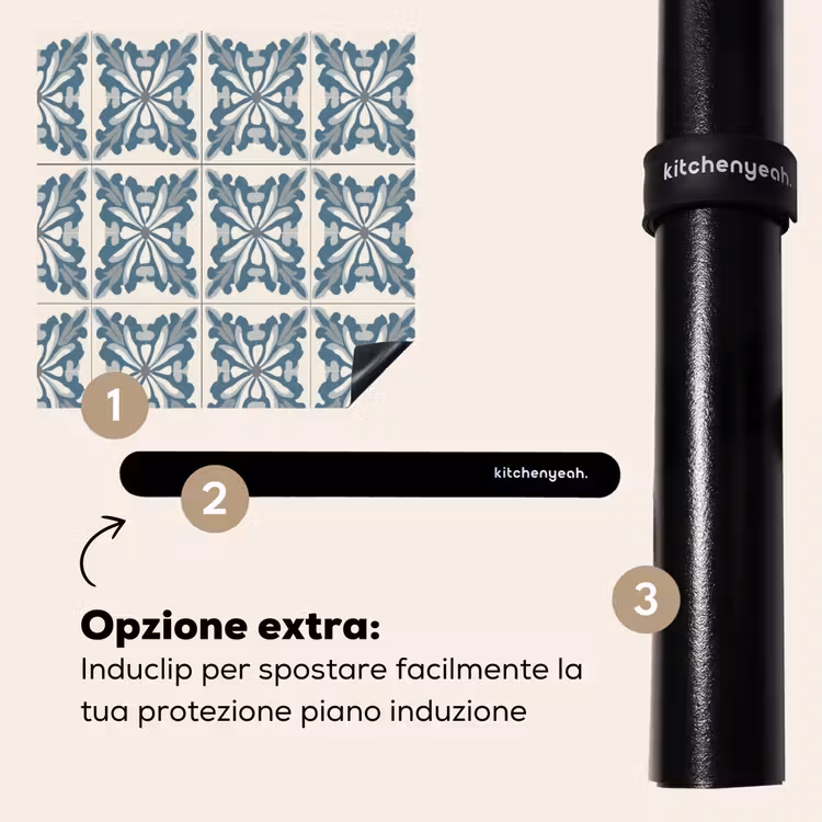 Protezione piano induzione - Motivo - Piastrella - Blu — 8