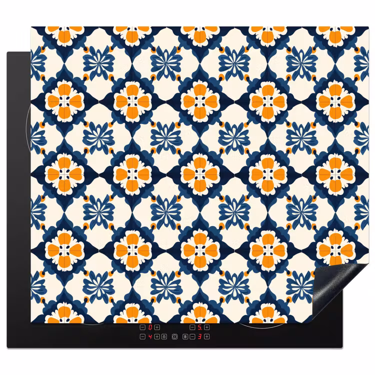 Protezione piano induzione - Classico - Geometrico - Blu — 1