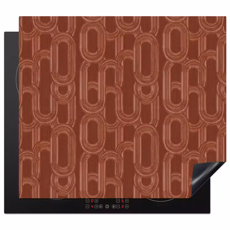 Protezione piano induzione - Astratto - Texture - Marrone — 1
