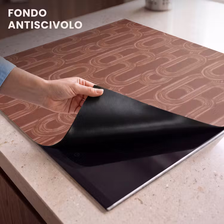 Protezione piano induzione - Astratto - Texture - Marrone — 6