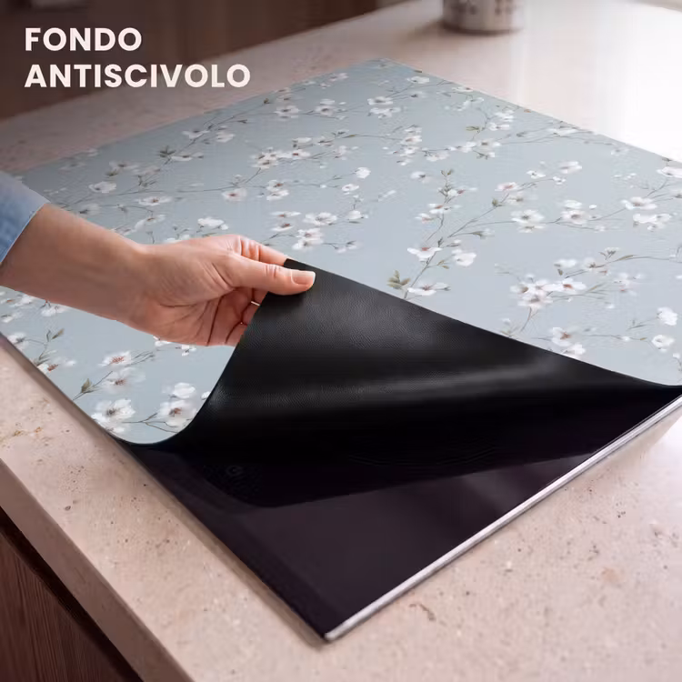 Protezione piano induzione - Classico - Fiori - Blu — 6