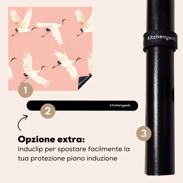 Protezione piano induzione - Moderno - Gru - Rosa — 8