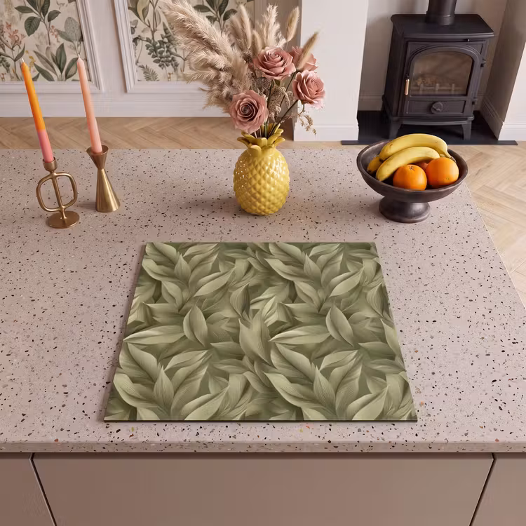 Protezione piano induzione - Foglie - Moderno - Verde — 3