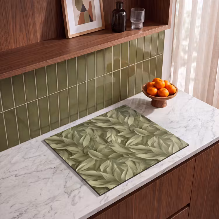 Protezione piano induzione - Foglie - Moderno - Verde — 4