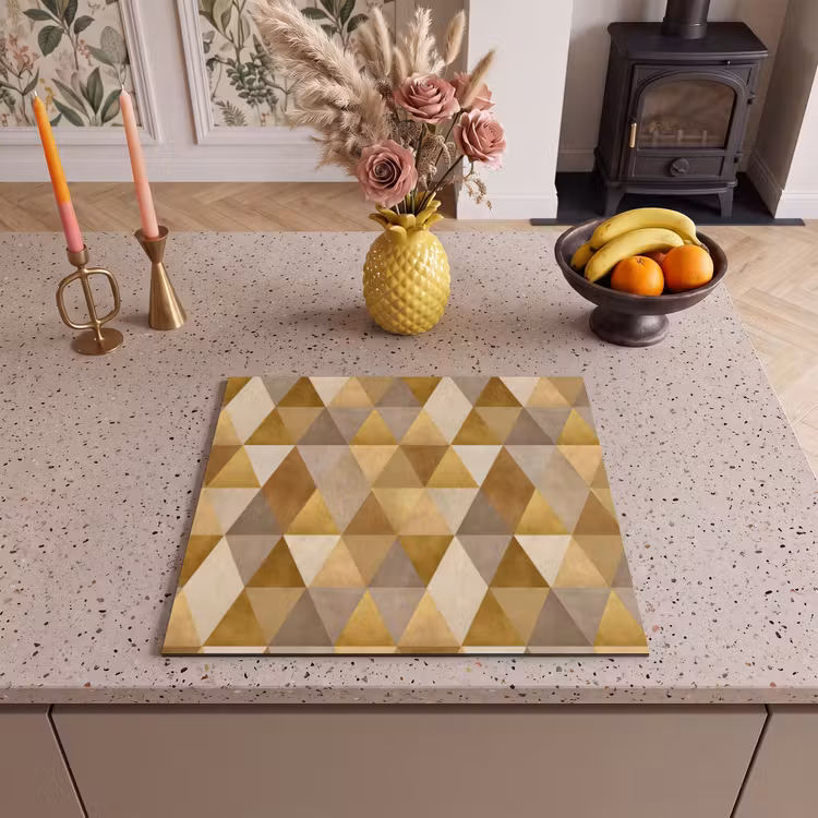 Protezione piano induzione - Geometrico - Triangolo - Oro — 3