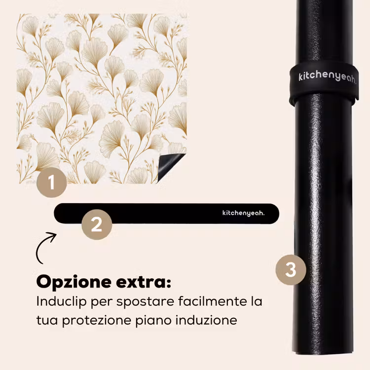 Protezione piano induzione - Ginkgo - Rami - Oro — 8
