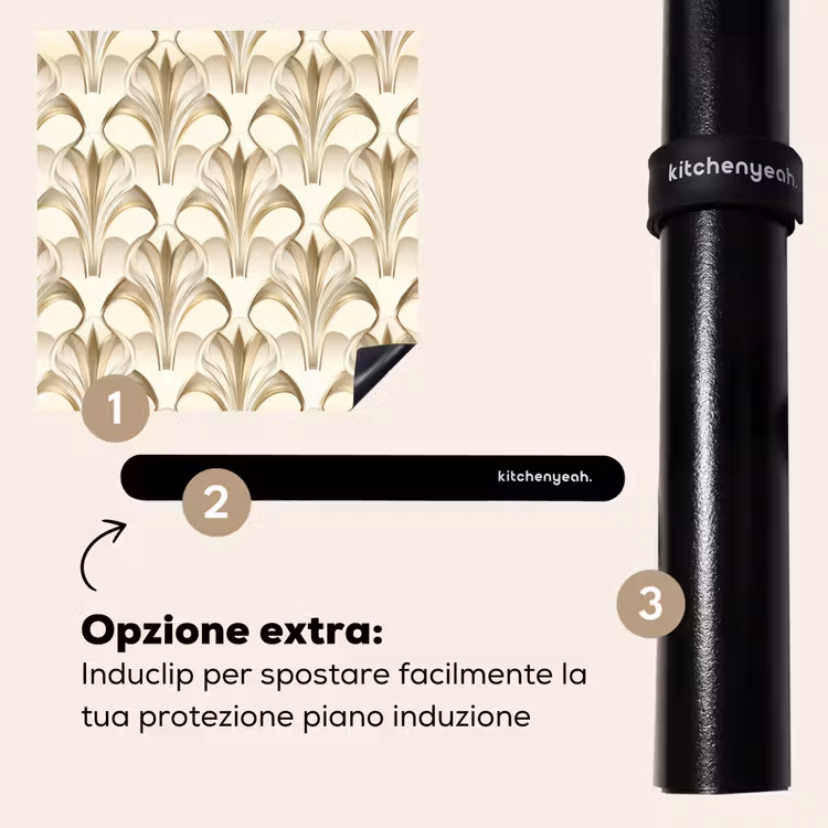 Protezione piano induzione - Ornamento - Barocco - Oro — 8
