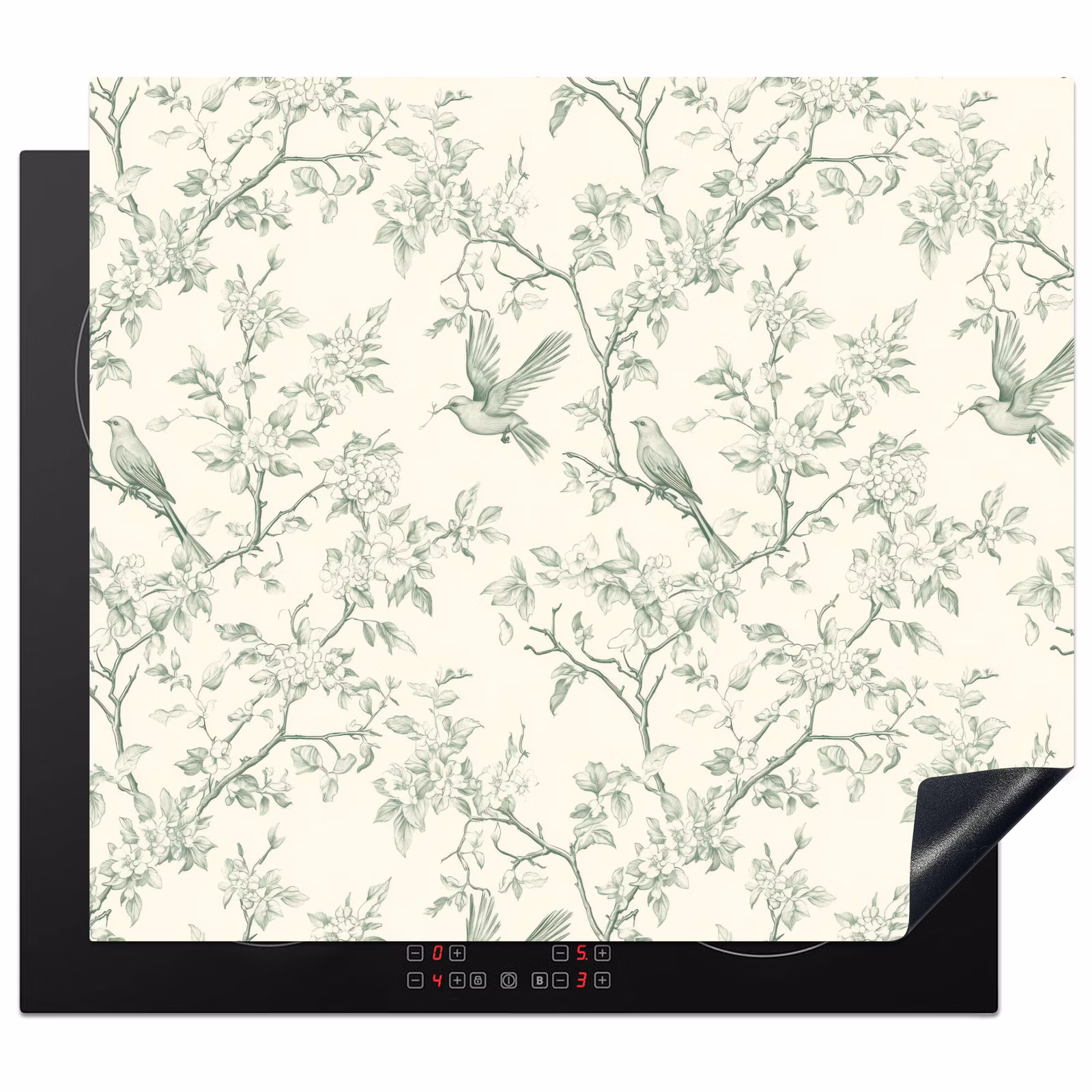 Protezione piano induzione - Classico - Uccelli - Verde — 1