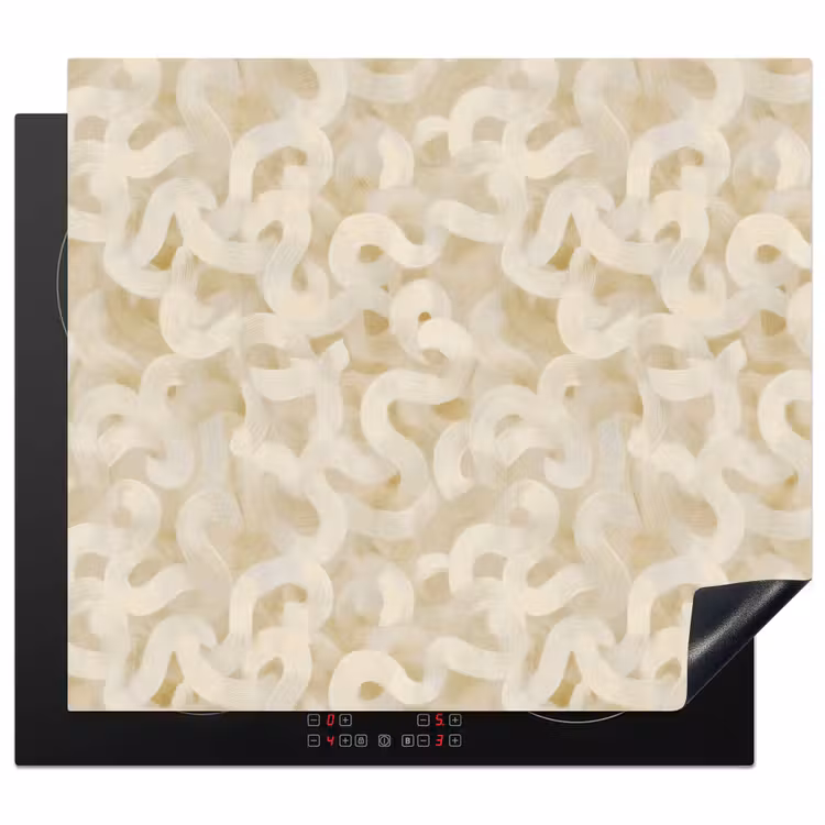 Protezione piano induzione - Astratto - Linee - Beige — 1