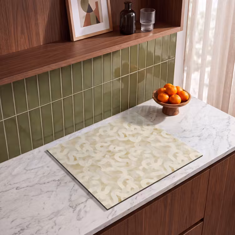 Protezione piano induzione - Astratto - Linee - Beige — 4