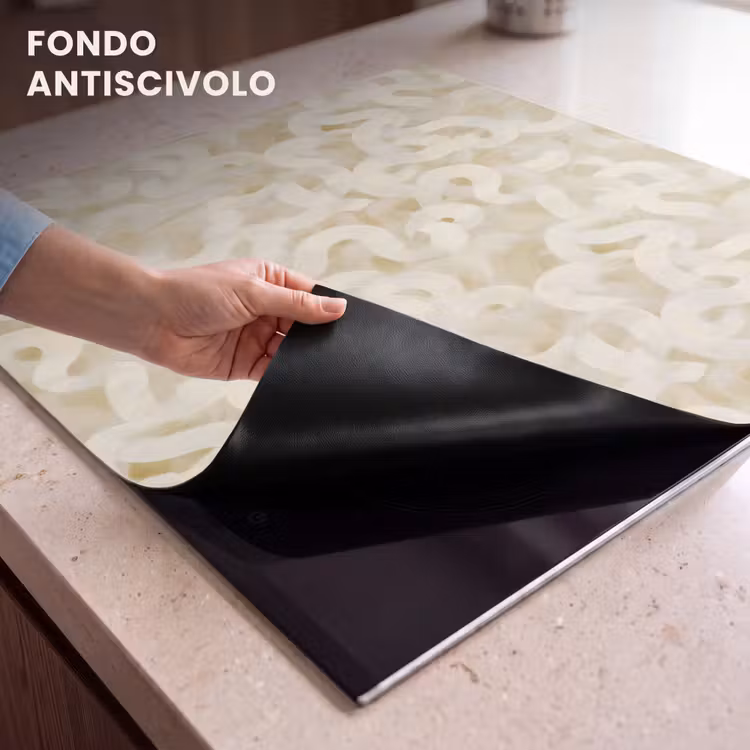 Protezione piano induzione - Astratto - Linee - Beige — 6