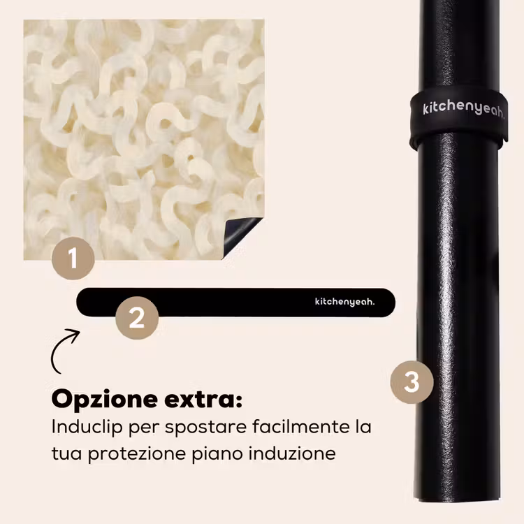 Protezione piano induzione - Astratto - Linee - Beige — 8