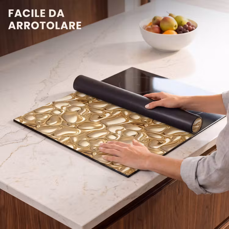 Protezione piano induzione - Astratto - Moderno - Oro — 7