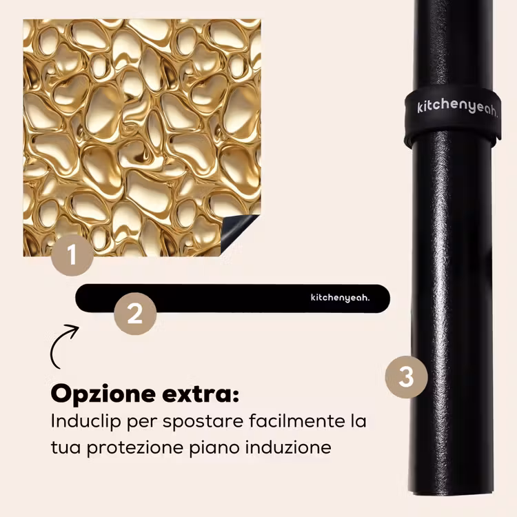 Protezione piano induzione - Astratto - Moderno - Oro — 8