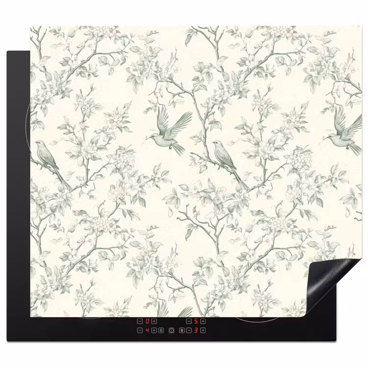 Protezione piano induzione - Classico - Uccelli - Verde — 1