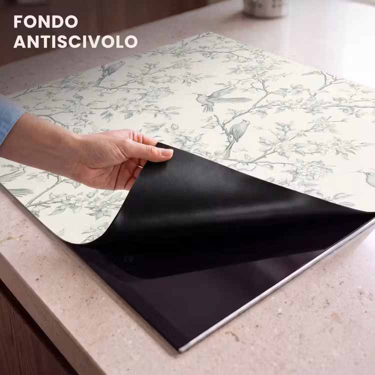 Protezione piano induzione - Classico - Uccelli - Verde — 6