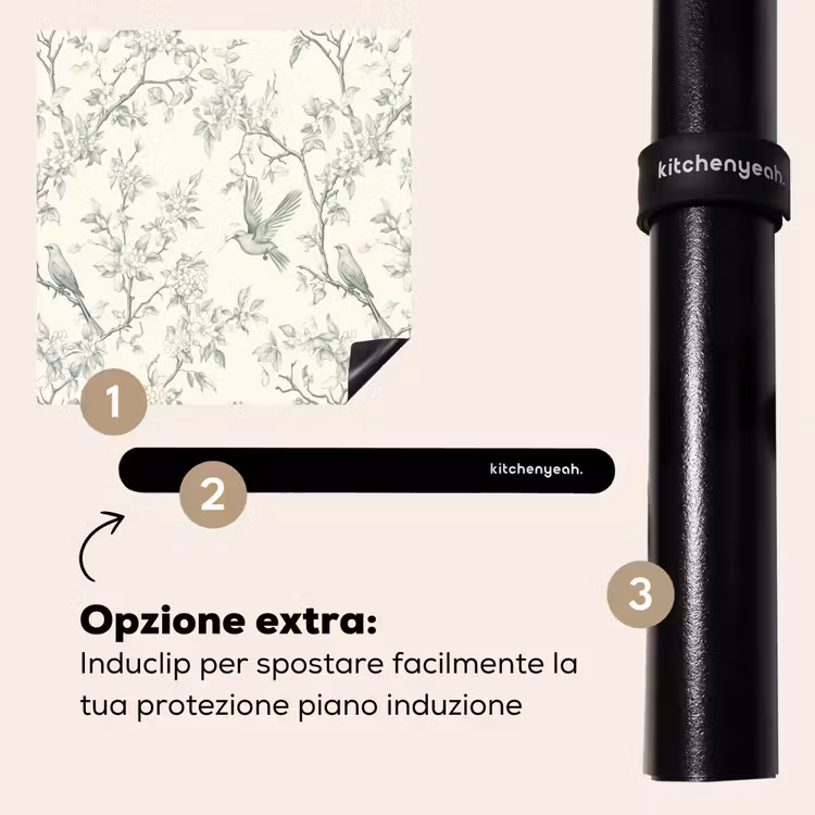 Protezione piano induzione - Classico - Uccelli - Verde — 8