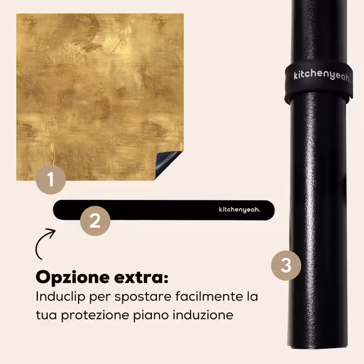 Protezione piano induzione - Industriale - Texture - Oro — 8
