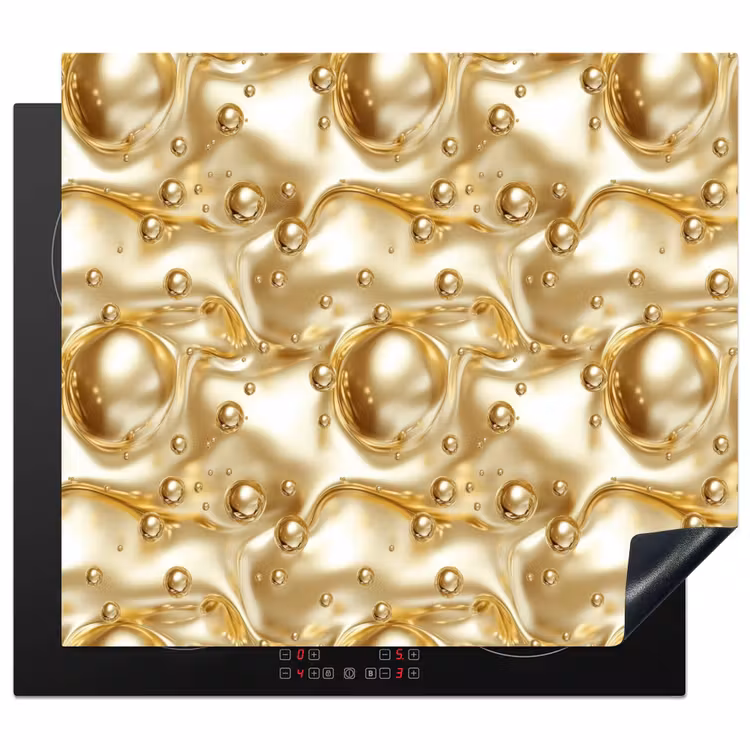 Protezione piano induzione - Liquido - Gocce - Oro — 1