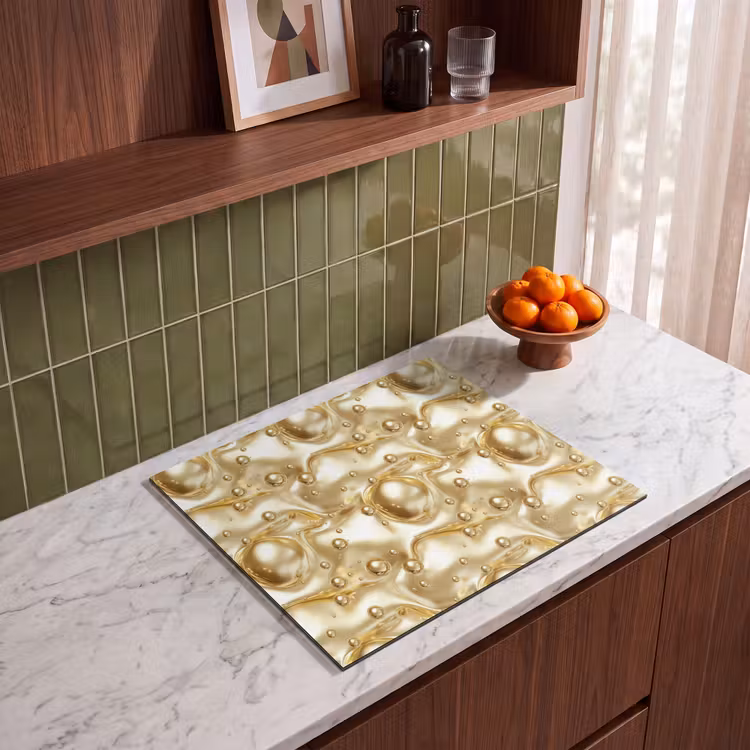 Protezione piano induzione - Liquido - Gocce - Oro — 4