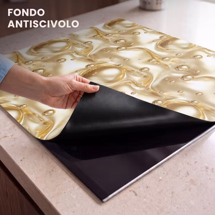 Protezione piano induzione - Liquido - Gocce - Oro — 6