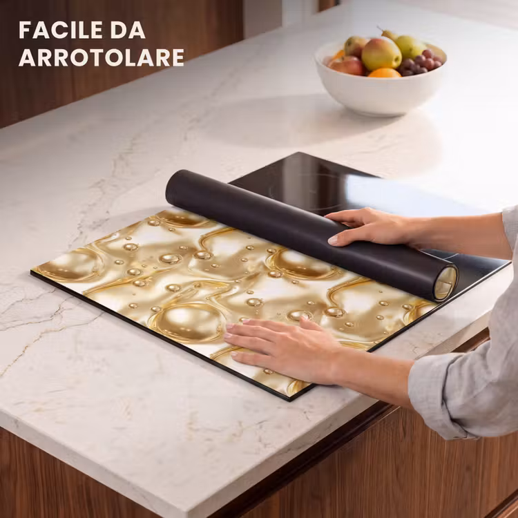 Protezione piano induzione - Liquido - Gocce - Oro — 7