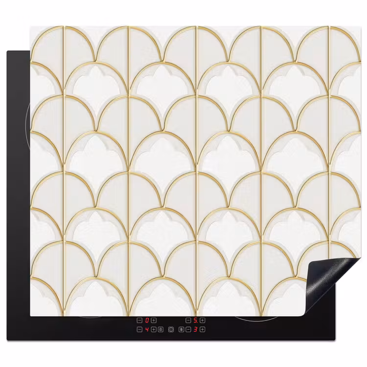 Protezione piano induzione - Mosaico - Archi - Oro — 1