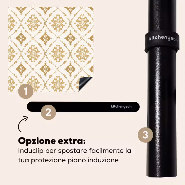 Protezione piano induzione - Ornamento - Classico - Oro — 8