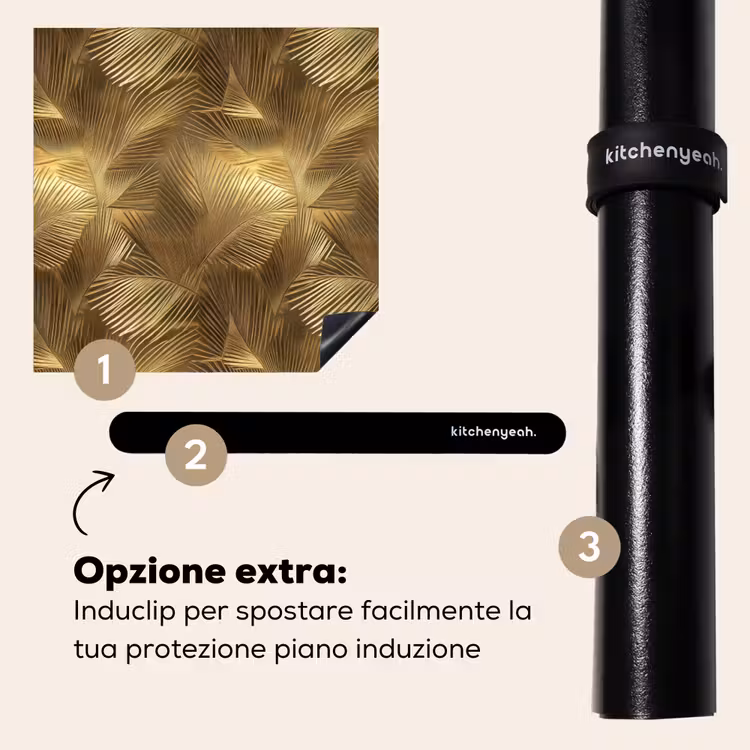 Protezione piano induzione - Palma - Ventaglio - Oro — 8
