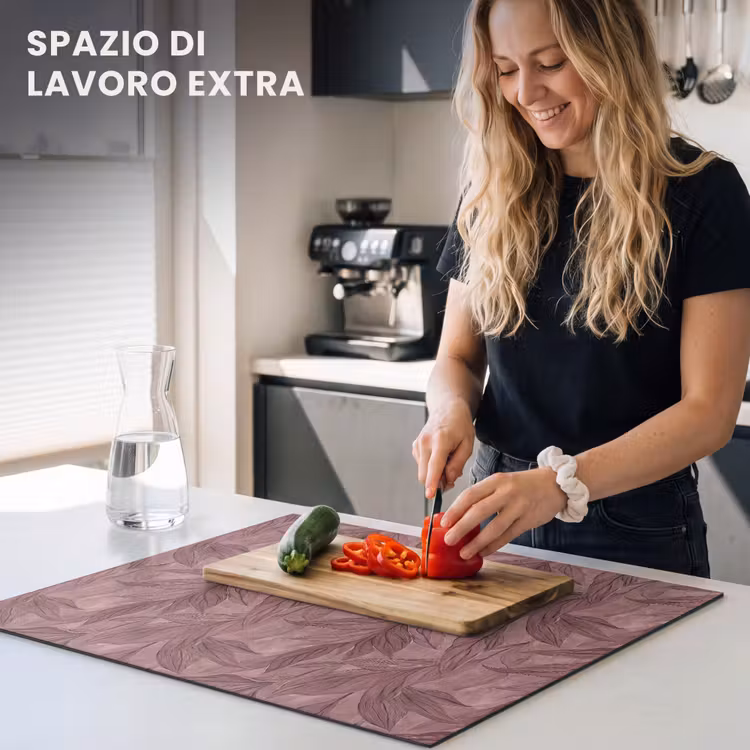 Protezione piano induzione - Foglie - Motivo - Viola — 5