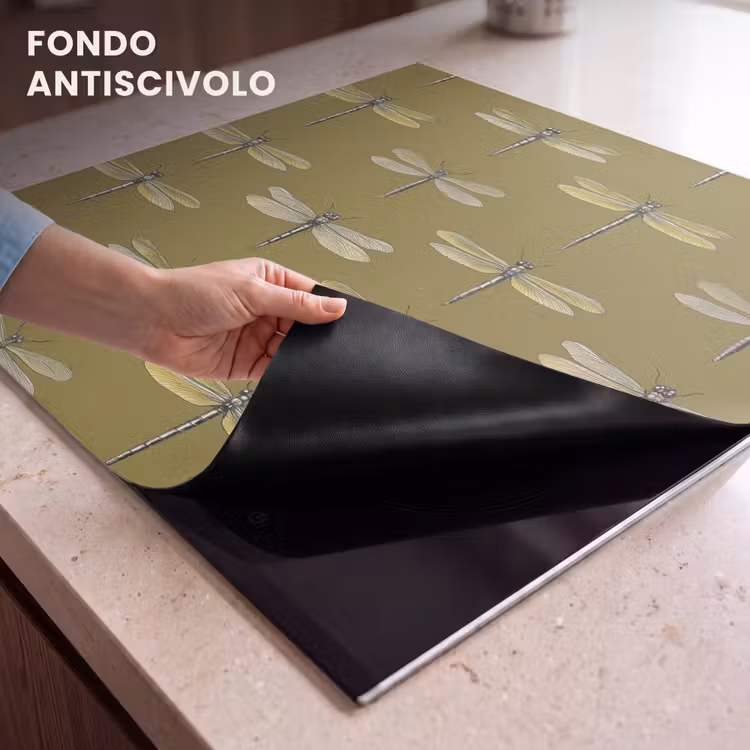 Protezione piano induzione - Libellule - Motivo - Verde — 6