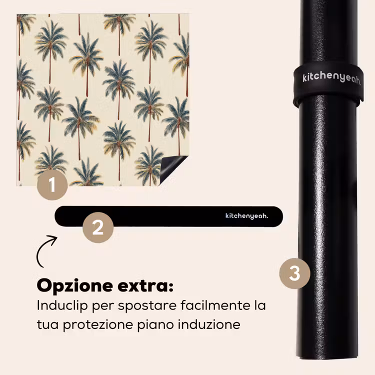 Protezione piano induzione - Palme - Tropicale - Verde — 8