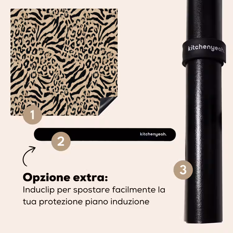 Protezione piano induzione - Giraffa - Zebra - Motivo - Marrone — 8