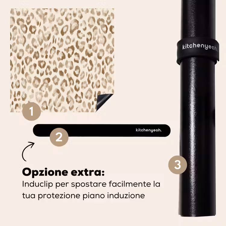 Protezione piano induzione - Leopardo - Classico - Beige — 8
