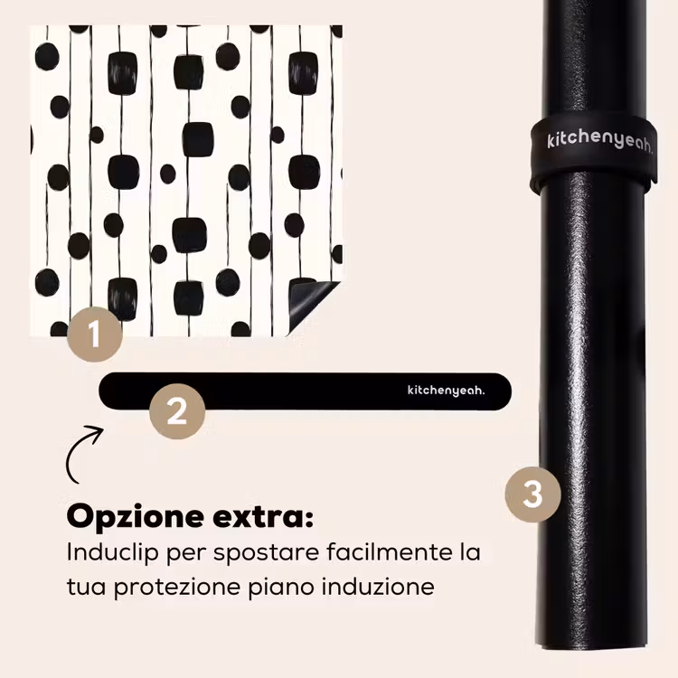 Protezione piano induzione - Grafico - Moderno - Nero — 8